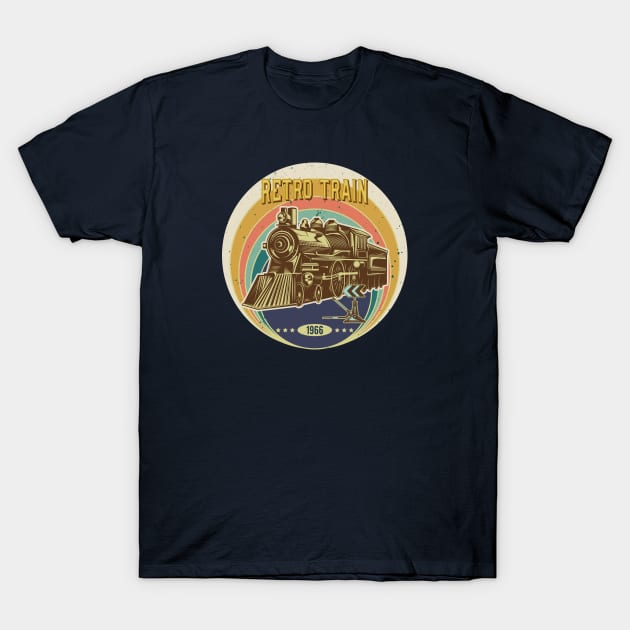 RETRO TRAIN T-Shirt by CatCoconut-Art